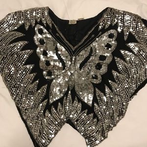 Vintage Sequin Butterfly Shirt